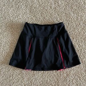 Girls Z by Zella skort. Black with hot pink. 10/12